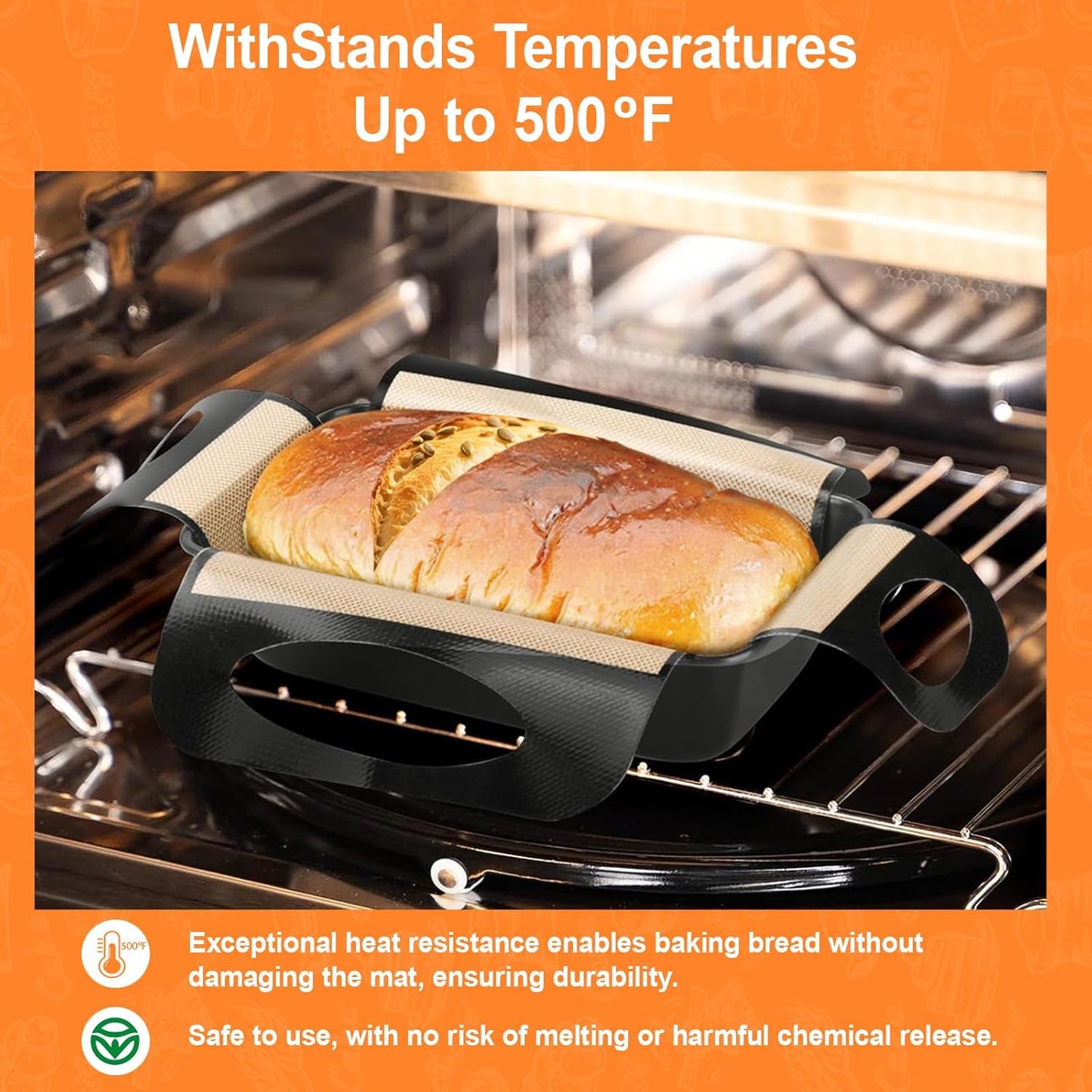 2Pcs Reusable Silicone Bread Loaf Pan Liner, Food-Grade Silicone Bread Sling, Sourdough Bread Baking Mat, Loaf Pan Lifters, Non-Stick&Easy Clean Dough Transfer Tool, Fits 9x5 or 1.5lb Loaf Pans,Black - Culinary Roots