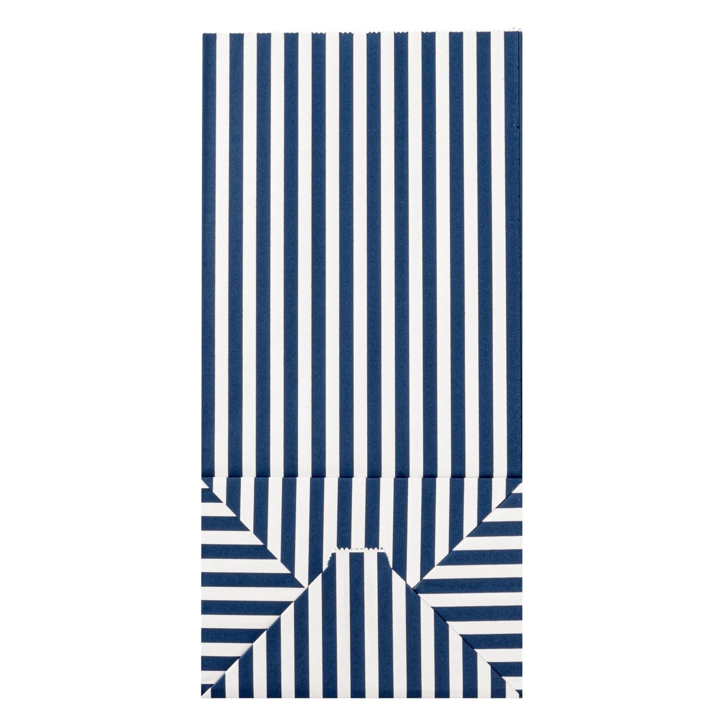 Blue And White Stripe Paper Bag (100 Count)