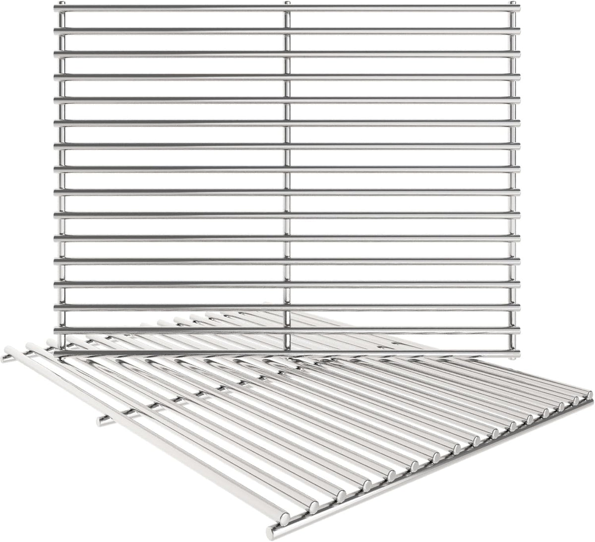 19.5/17.5/17" Grill Cooking Grates Replacement for Weber Genesis 300 Series, Genesis E310 E320 S310 S320 Replacement Parts for Weber 7528/7524, 304 Stainless Steel Grids, Set of 2, 19.5 Inch
