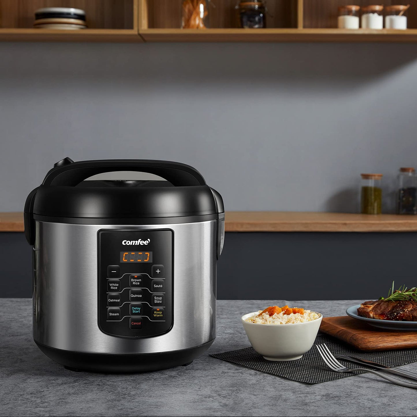 Large Rice Cooker with 8 (10 Count (cups))