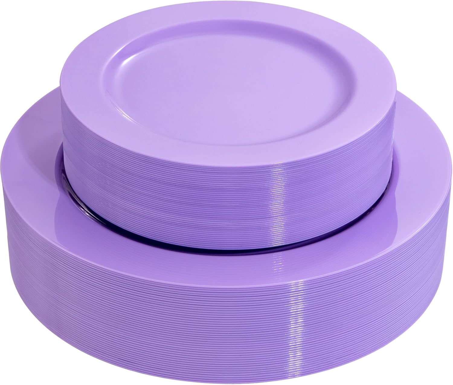 FLOWERCAT 60PCS Purple Plates - Heavy Duty Purple Plastic Plates Disposable for Easter Party/Wedding - Include 30PCS 10.25" Dinner Plates and 30PCS 7.5" Dessert Plates - Culinary Roots