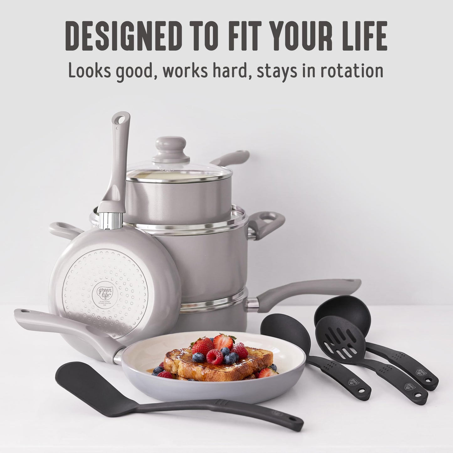 16pc Ceramic Nonstick Pots & Pans Cookware Set