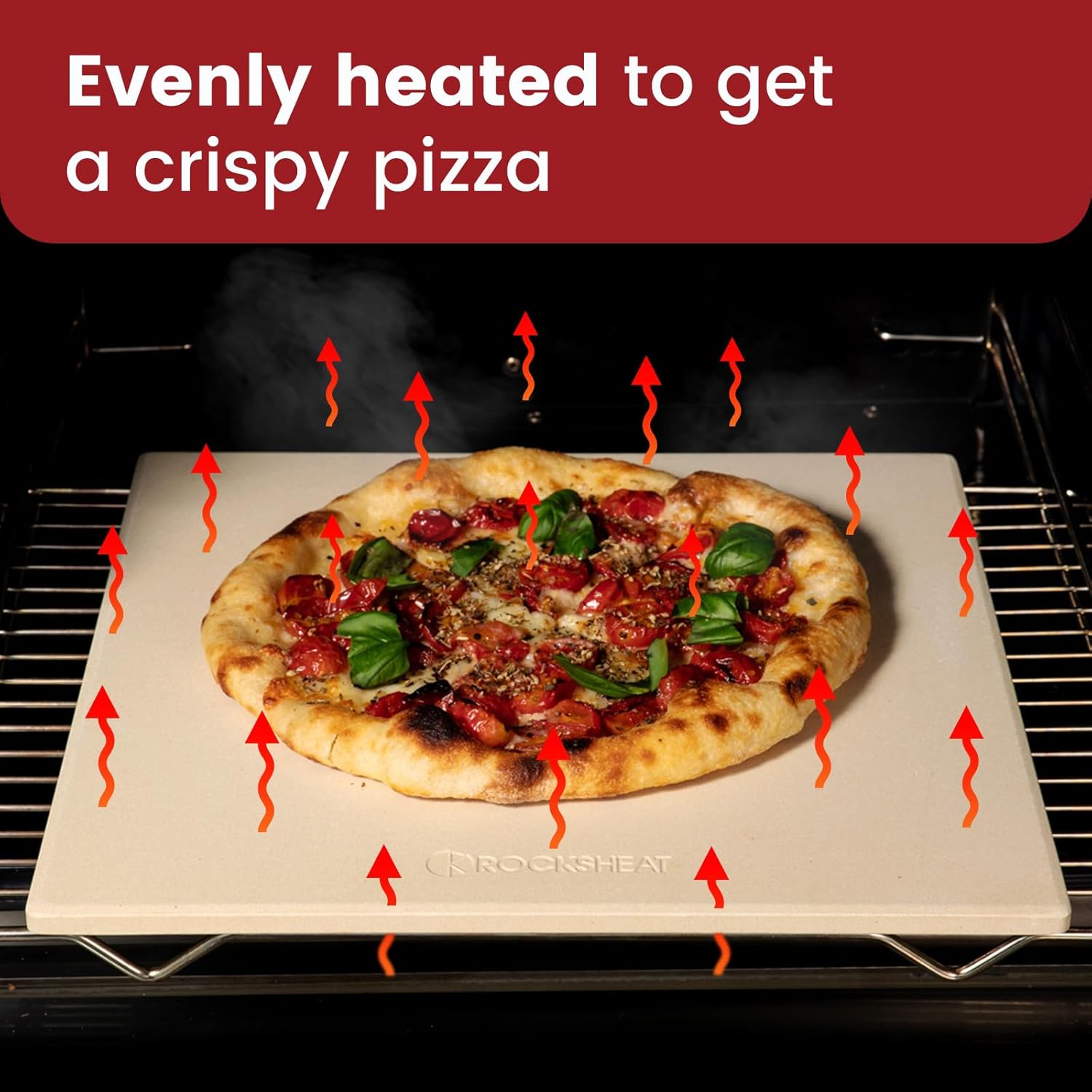 13.2" x 13.2" x 0.6" Square Cordierite Pizza Baking Stone Perfectly Compatible for Ooni Karu 12 Pizza Oven - Culinary Roots