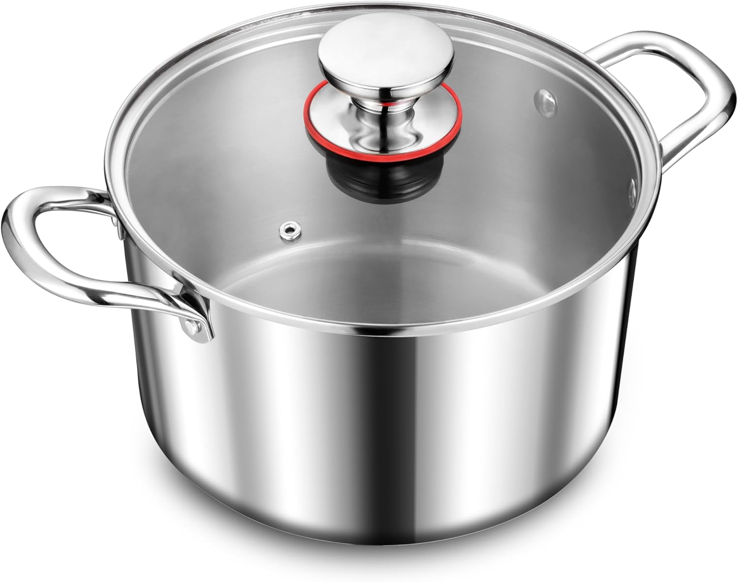 Herogo 7.3 Quart Stock Pot, 18/10 Stainless Steel Cooking Pot with Lid, 7.3 QT Pasta Stockpot with Handles, Tri-Ply Stockpot for Induction Gas Electric Stove, Dishwasher Safe - Culinary Roots