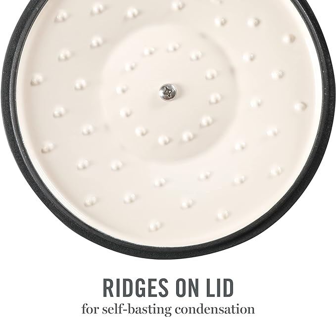 MARTHA STEWART Gatwick 7-Quart Enamel Cast Iron Dutch Oven Pot with Lid – Classic Blue – Durable Heavy-Duty Dutch Oven for Slow Cooking, Braising & Baking