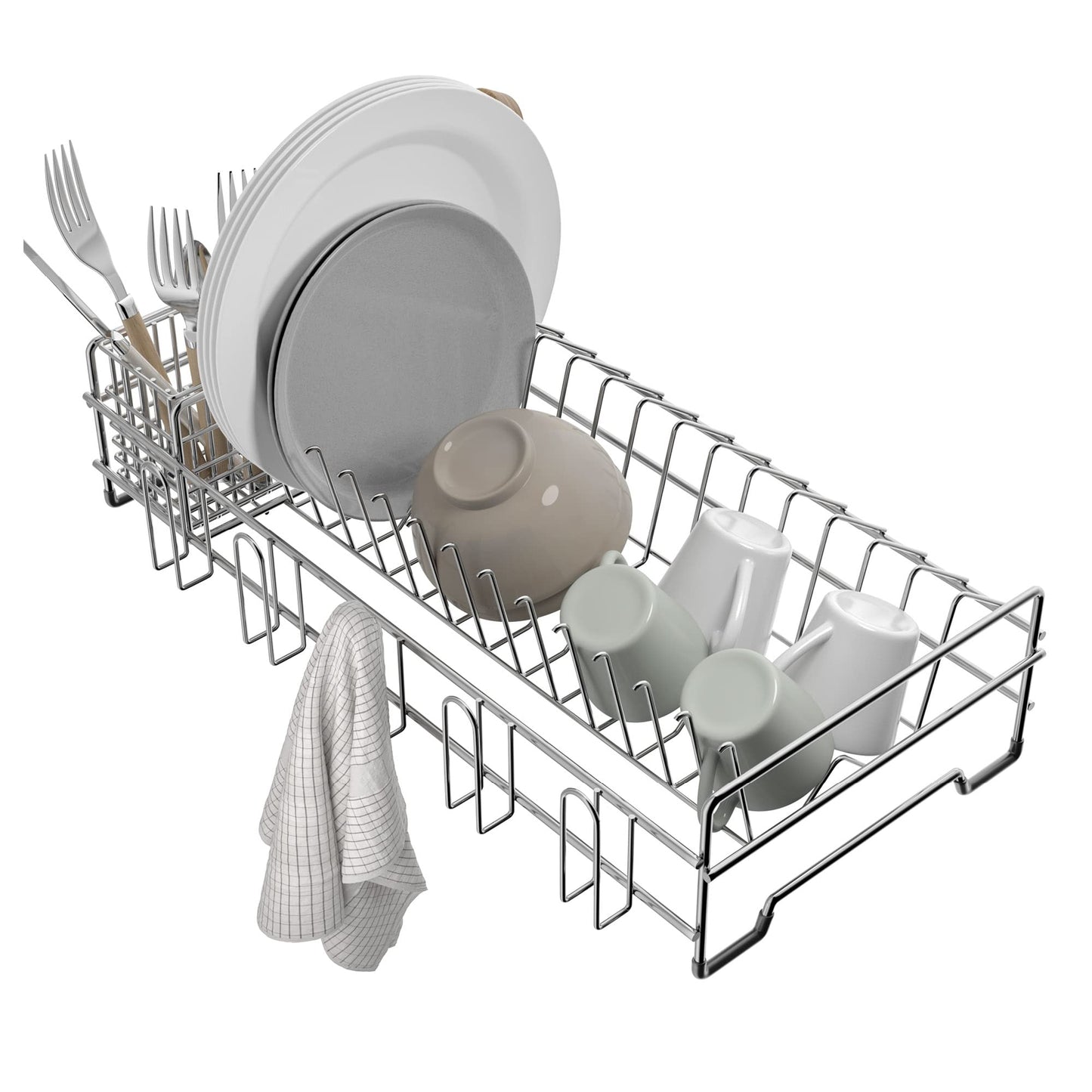 Workstation Kitchen Sink Dish Drying Rack Drainer and Utensil Holder