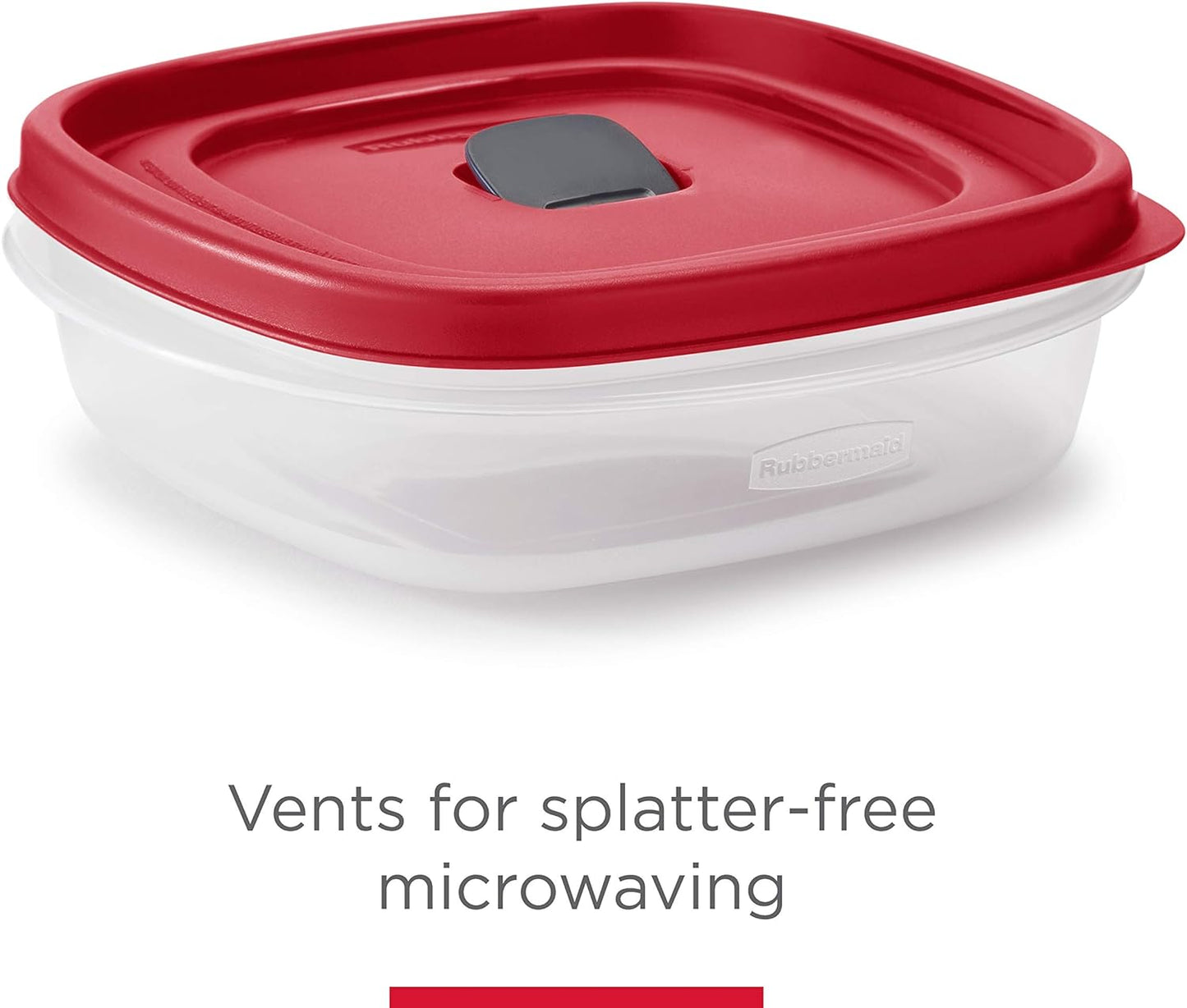 Rubbermaid 16-Piece BPA-Free Plastic Food Storage Set, Red Vented Lids - Microwave, Dishwasher Safe: Perfect for Meal Prep, Leftovers, and Kitchen Organization