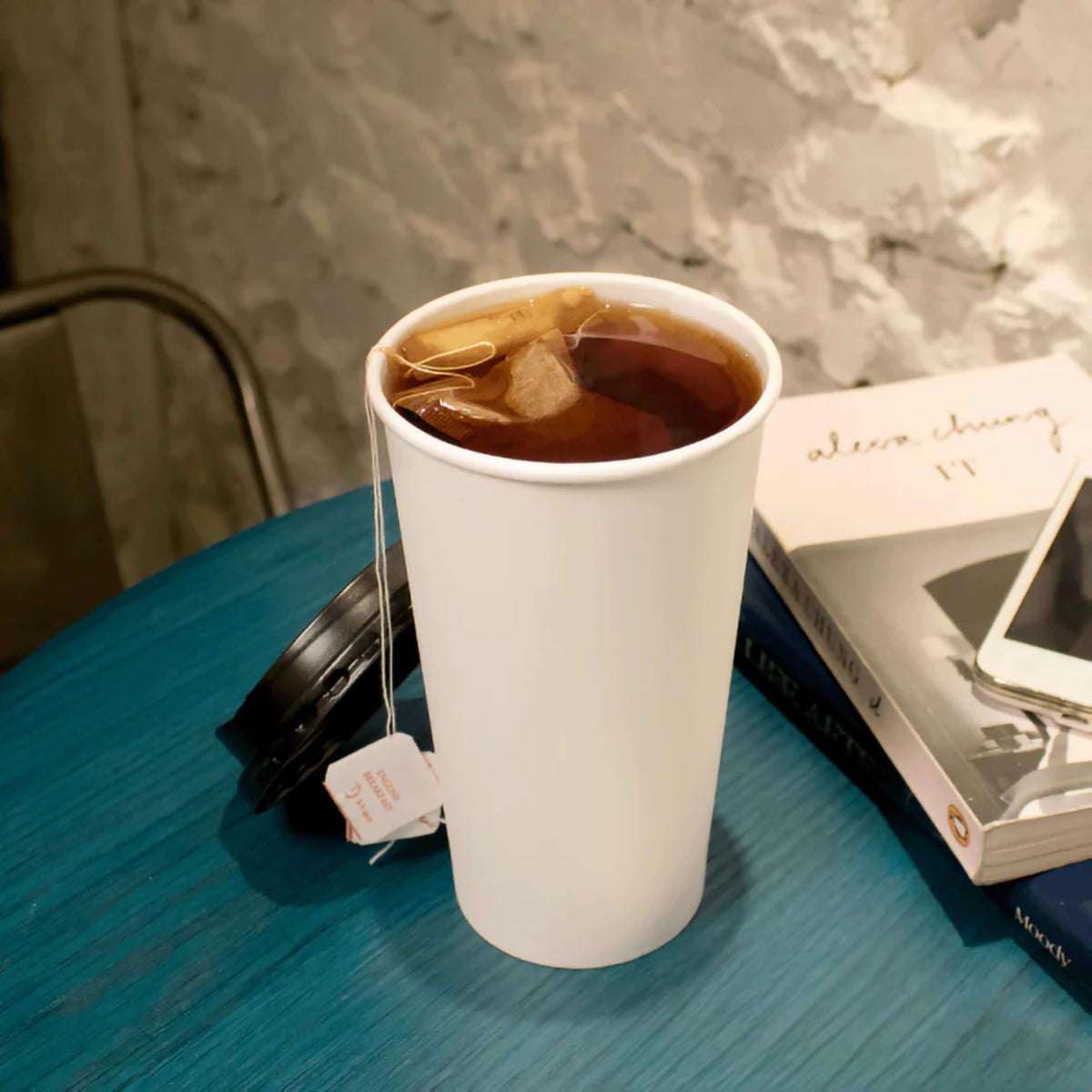 20 oz Paper Hot Coffee Cups [600 ct] White Disposable Cup for Hot (600 Count)