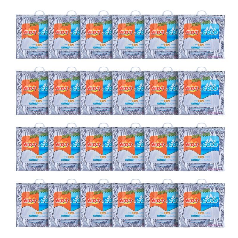 Hot and Cold Insulated Bags for Food Delivery (24 Count)