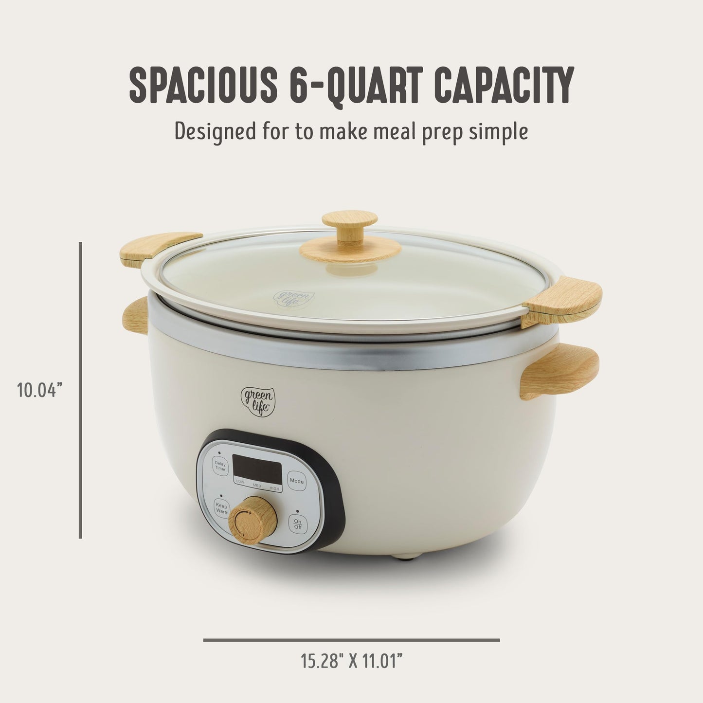 6QT Ceramic Nonstick Slow Cooker
