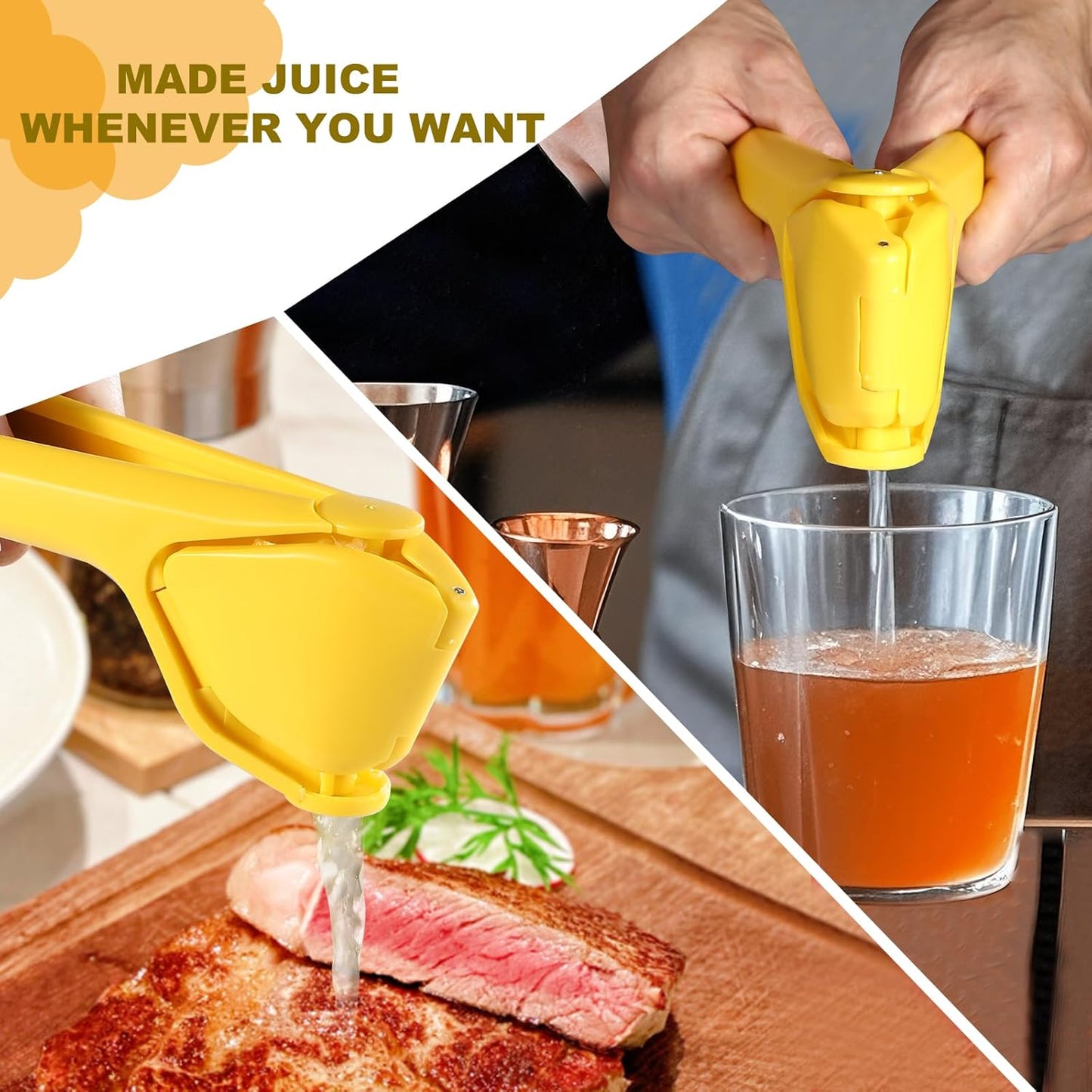 Lemon Squeezer, Effective Squeezing Juice Press, Easy-to-Use, Sturdy Flat Manual Lemon Juicer, Lime Squeezer, Citrus Juice Presser, to Squeeze Lemons, Limes, Citrus, oranges And Other Fruits - Culinary Roots
