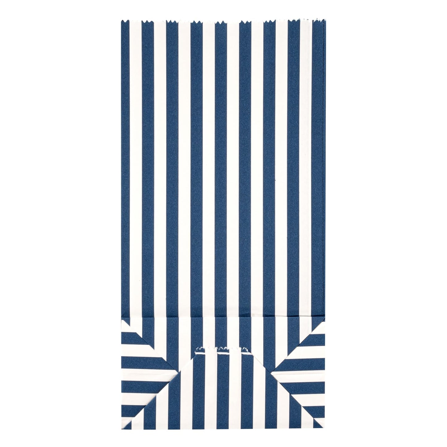 Blue And White Stripe Paper Bag (100 Count)