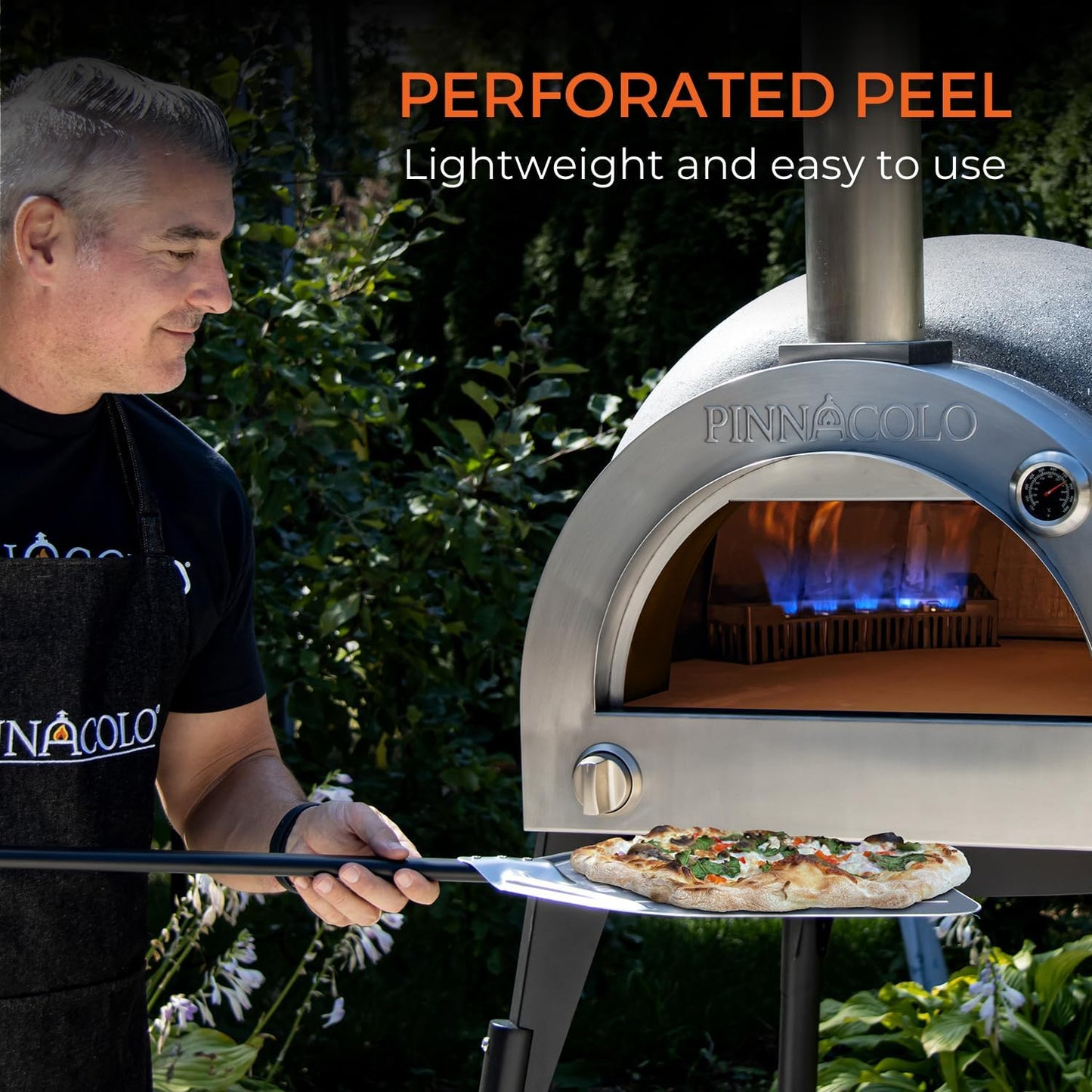 12 Inch Perforated Aluminum Pizza Peel with Handle - Lightweight and Easy to Use, Perfect for Homemade Pizza, Bread, and Pastries - Culinary Roots