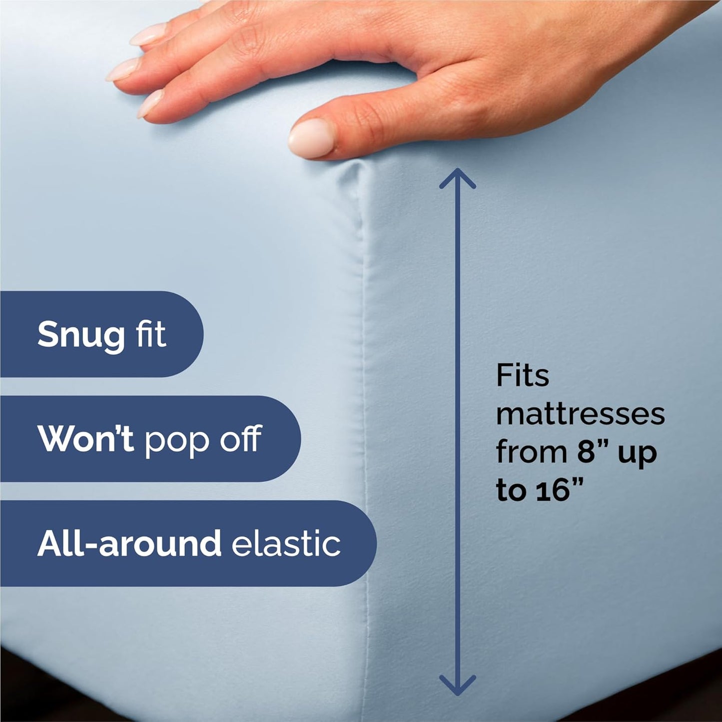 King Size 4 Piece Sheet Set - Comfy Breathable & Cooling Bed Sheets Set - Hotel Luxury Bedding for Women, Men, Kids & Teens - Deep Pockets, Easy-Fit, Super Soft & Wrinkle Free - Oeko-Tex - Sky Blue