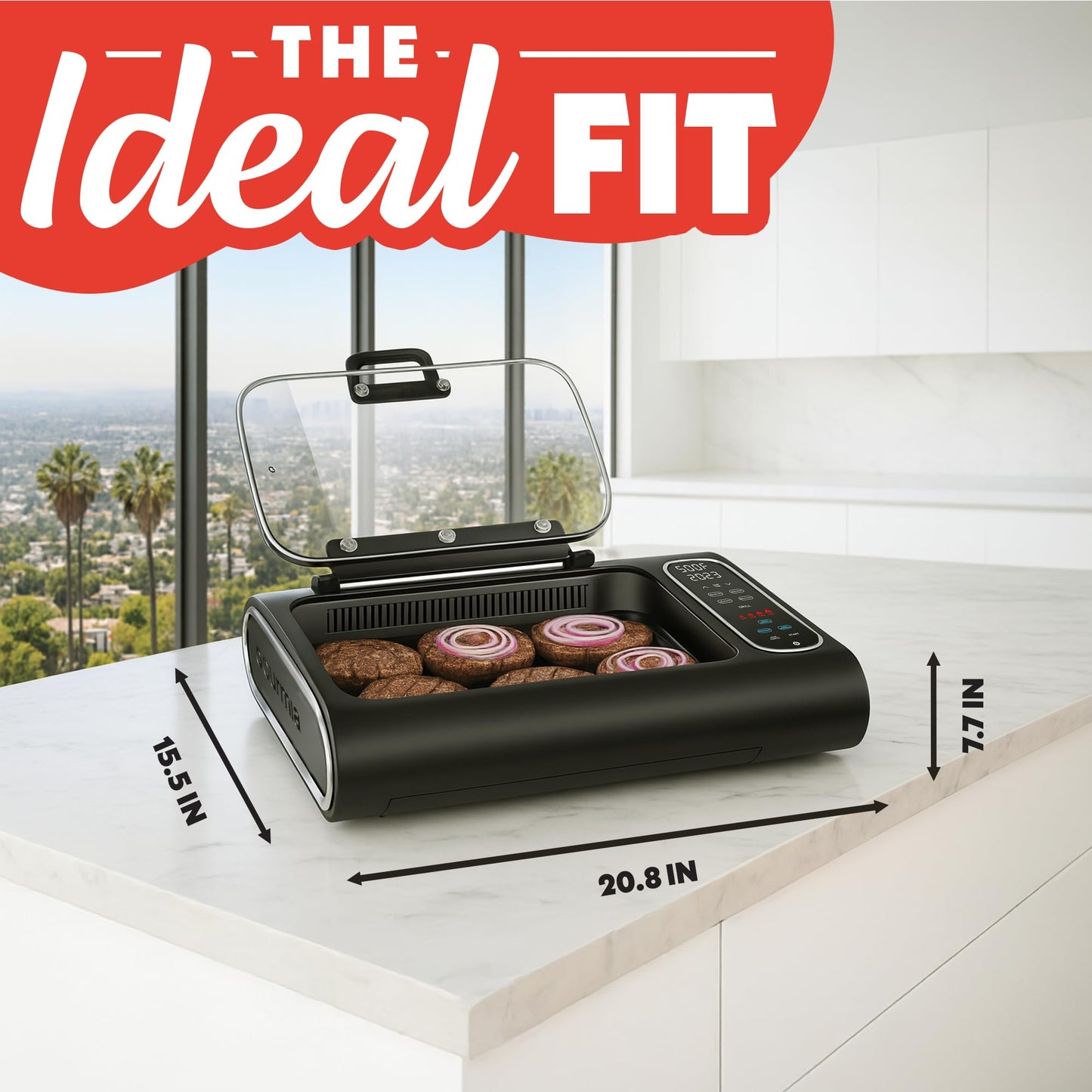 Smokeless Indoor Grill & Air Fryer raclette grill with Smoke Extracting Technology for indoor grill Extra