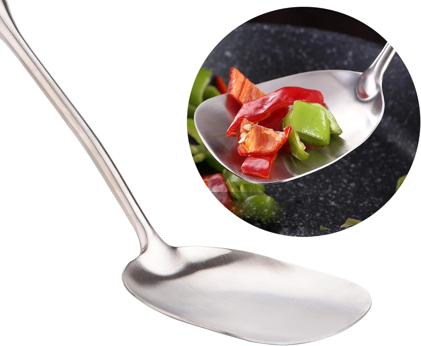 Wok Spatula and Ladle,304 Stainless Steel Utensils.Suitable for home use, hotel, restaurant.13.7-15Inch - Culinary Roots