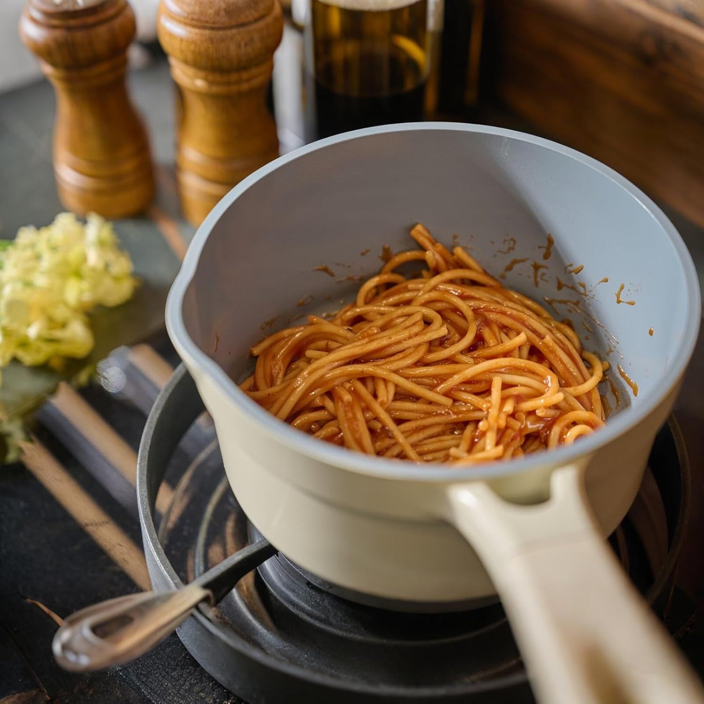 1.6 Quart Sauce Pan with Lid, Non Stick Saucepan Pot for Cooking with Pour Spout and Handle for Stove,Induction,Gas,Non Toxic,PFOA Free - Culinary Roots