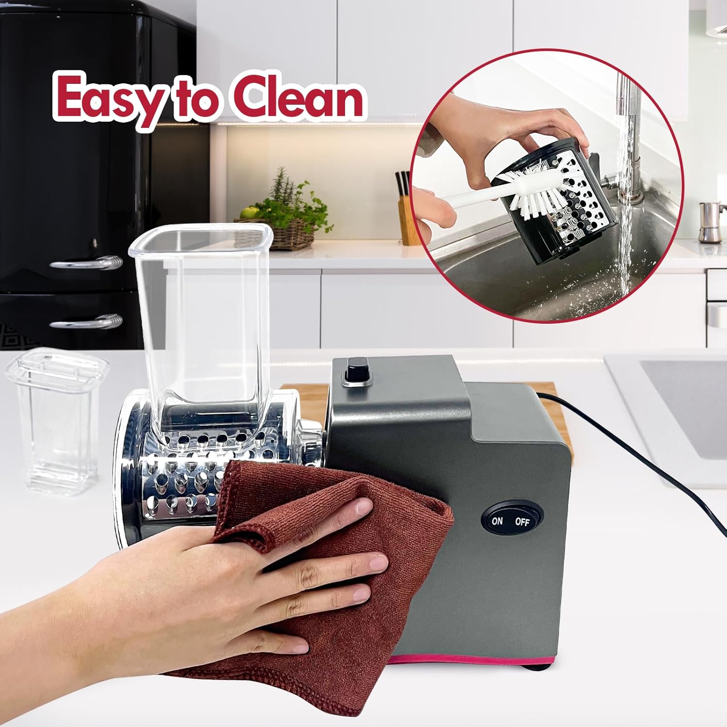 ULTACElectric Cheese Grater,Electric Cheese Grater for Block Cheese with 7 Different Shapes of Blades, 250W Electric Slicer Shredder, Electric Salad Machine for Cheeses, Fruits, Vegetables - Culinary Roots