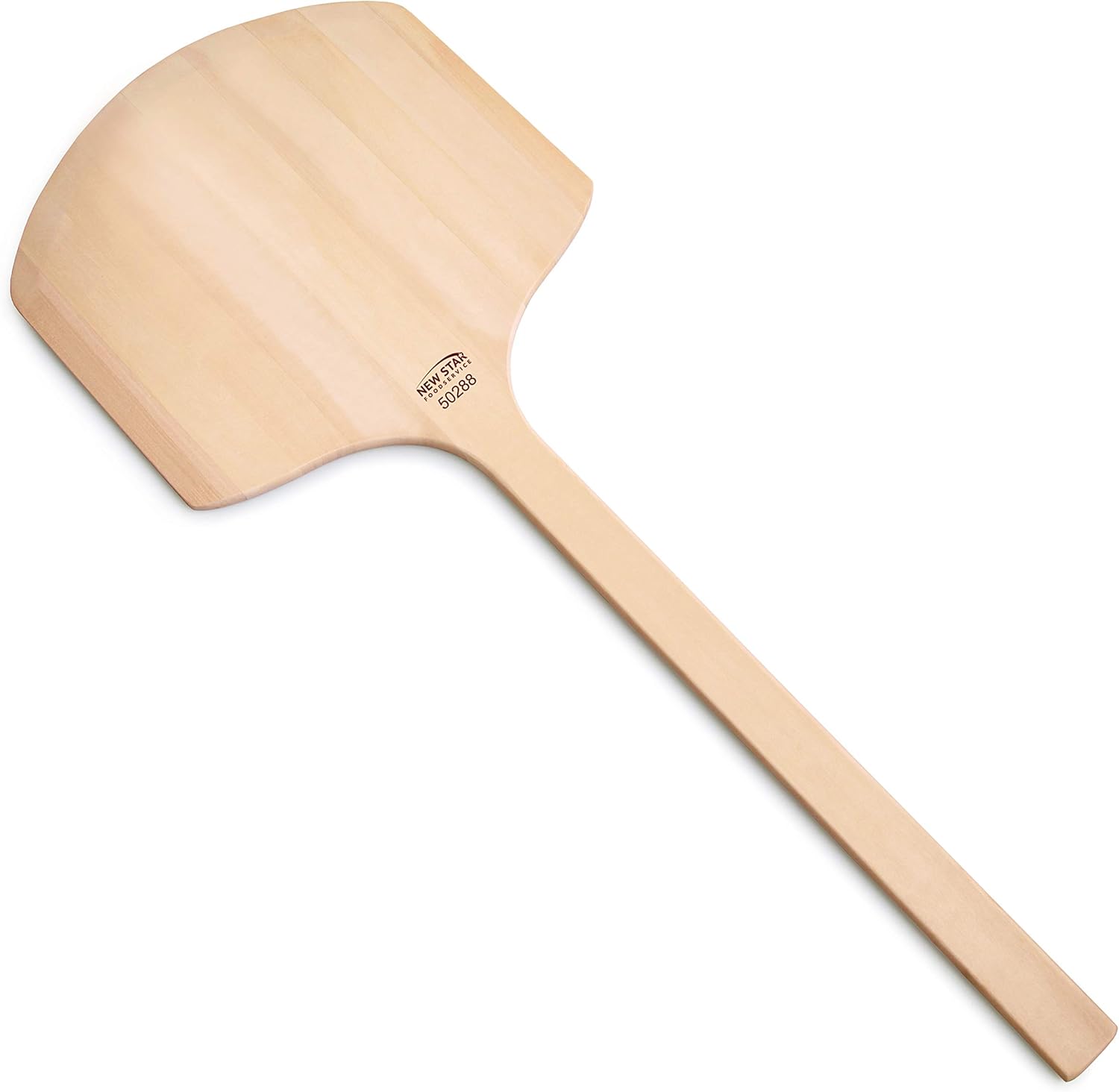 New Star Foodservice 50288 Restaurant-Grade Wooden Pizza Peel, 14" L x 14" W Plate, with 22" L Wooden Handle, 36" Overall Length - Culinary Roots