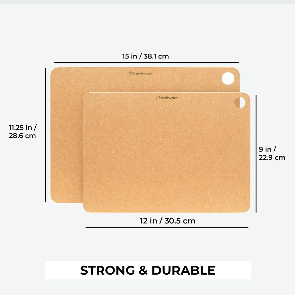 Wood Cutting Boards for Kitchen (2 Count)