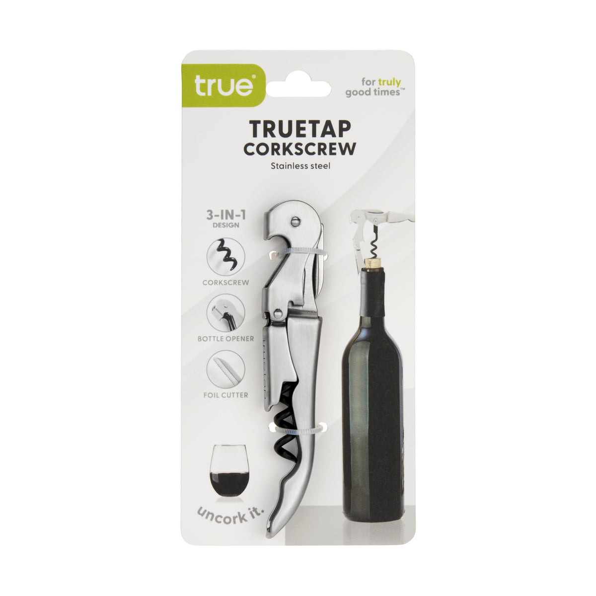 Truetap Double Hinged Waiter's Corkscrew Wine Opener