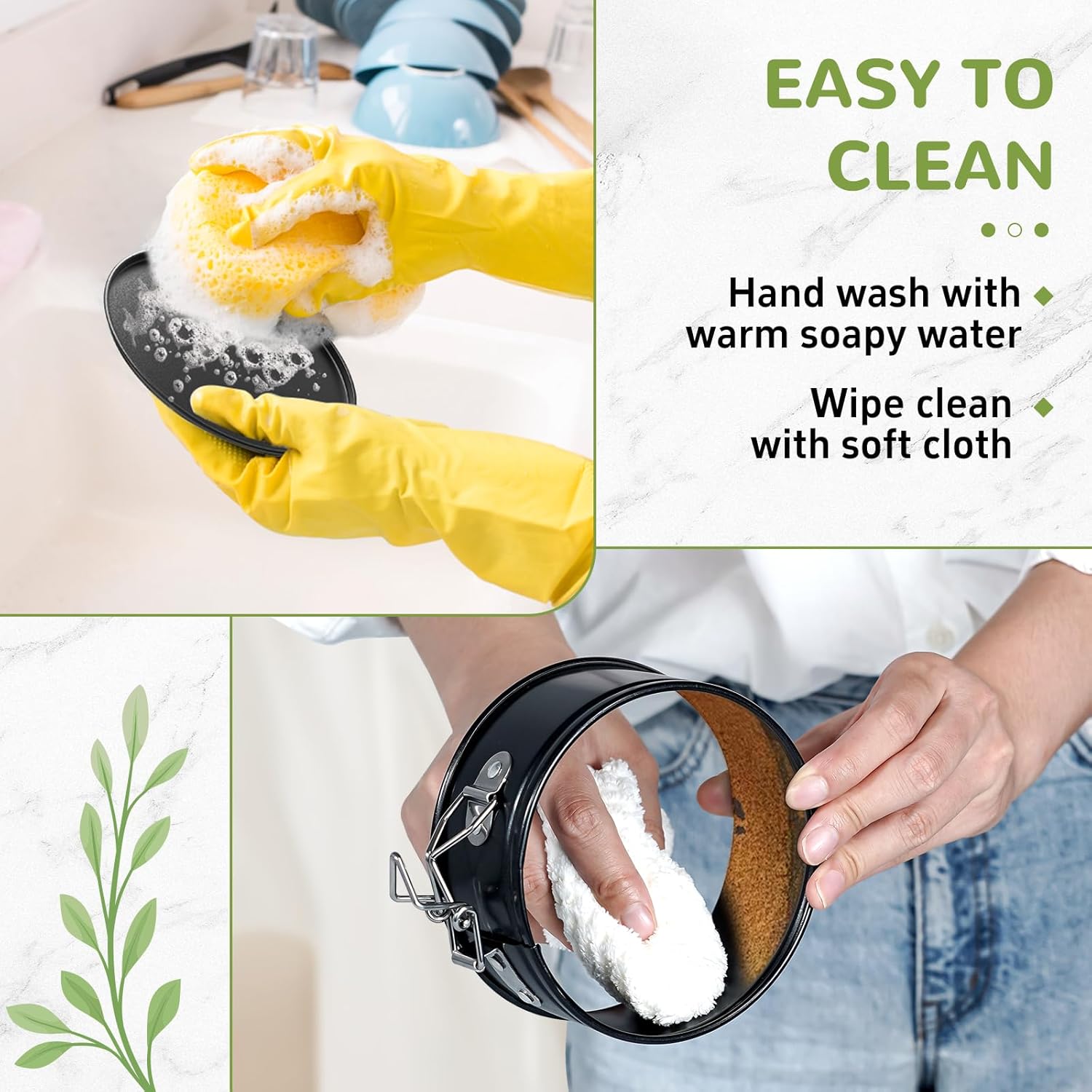 Springform Pan Set of 3 Pcs (4"/7"/9"), Non-stick Cheesecake Pans with Removable Bottom, Round Spring Form Cake Pans Set for Cheesecake, Cheese Cake Pans For Baking - Culinary Roots