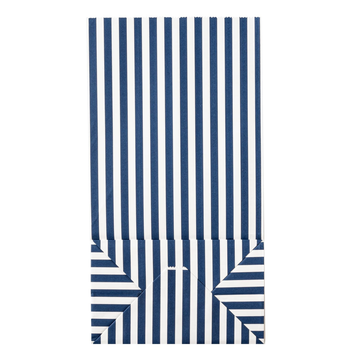Blue And White Stripe Paper Bag (100 Count)