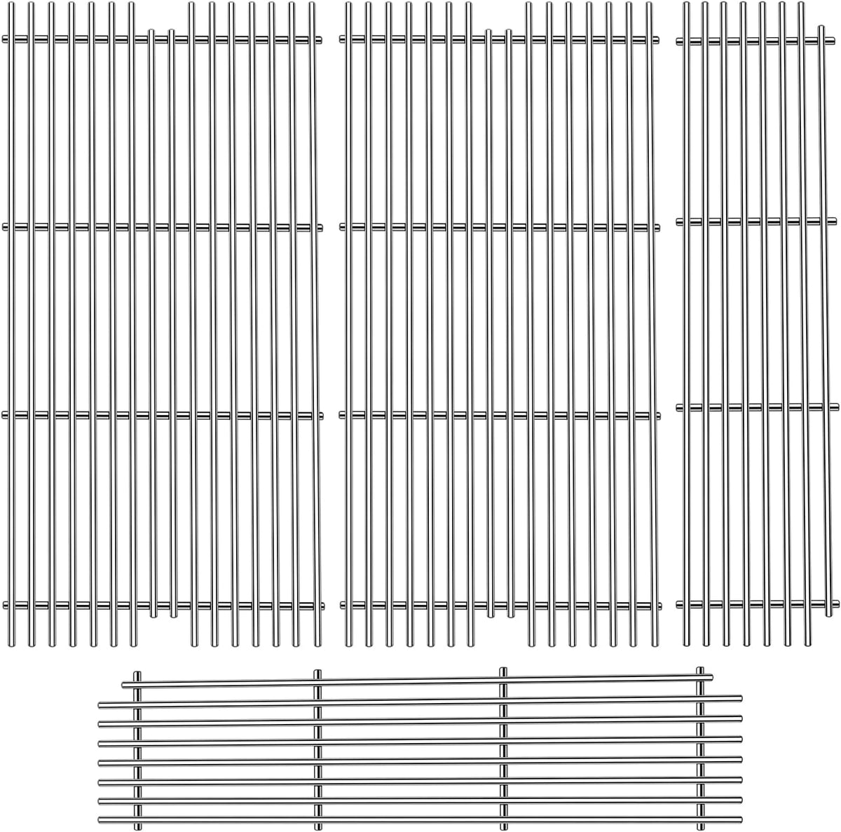 2 Pack 54911 Cooking Grid with 2 Pack 54921 Grill Grates Replacement for Viking VGBQ 30 Inch T Series VGBG 41 Inch T Series VGBQ 53 Inch T Series