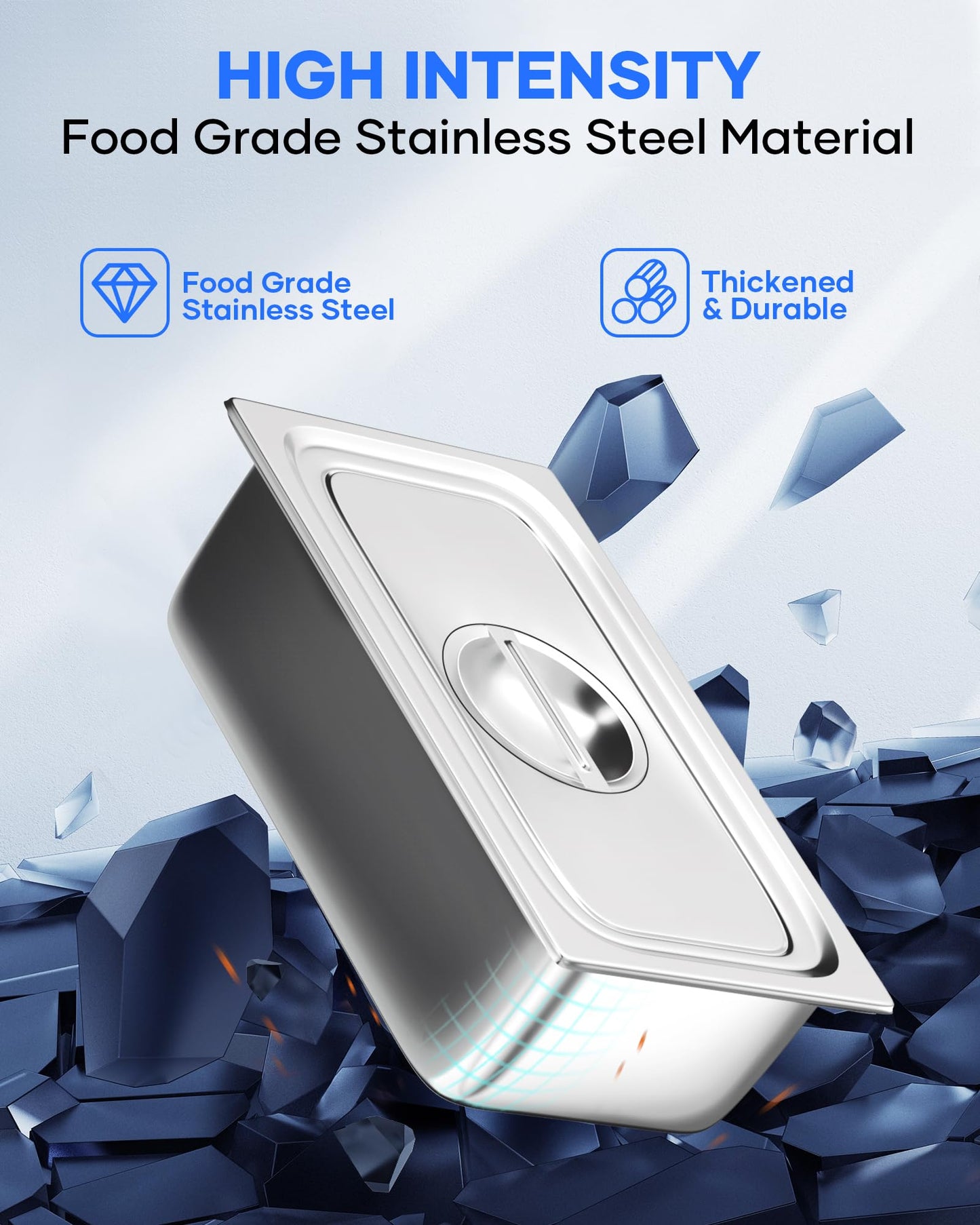 Stainless Steel Steam Table Hotel Pan Set 1 (6 Count)