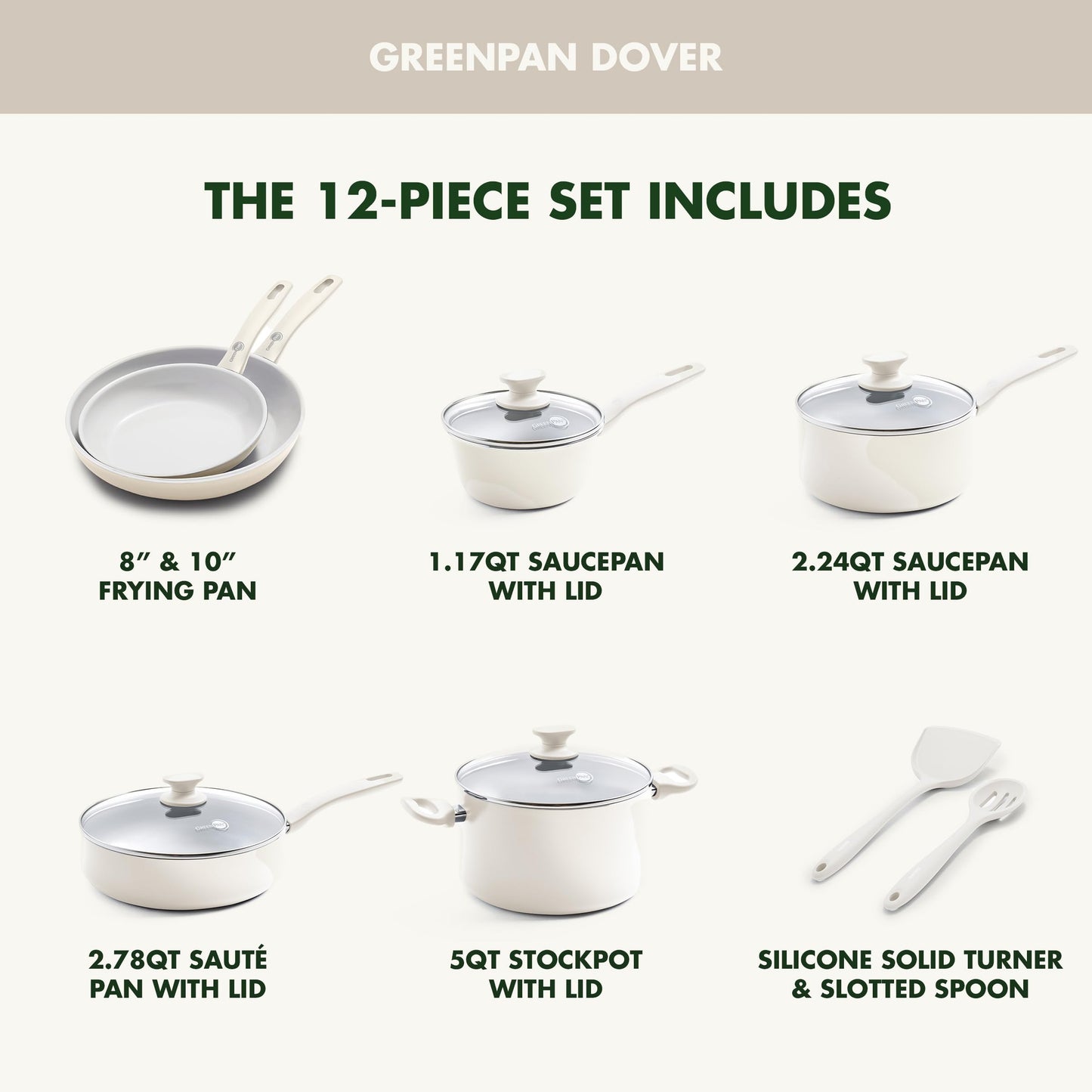 Dover Healthy Ceramic Nonstick (12 Count)