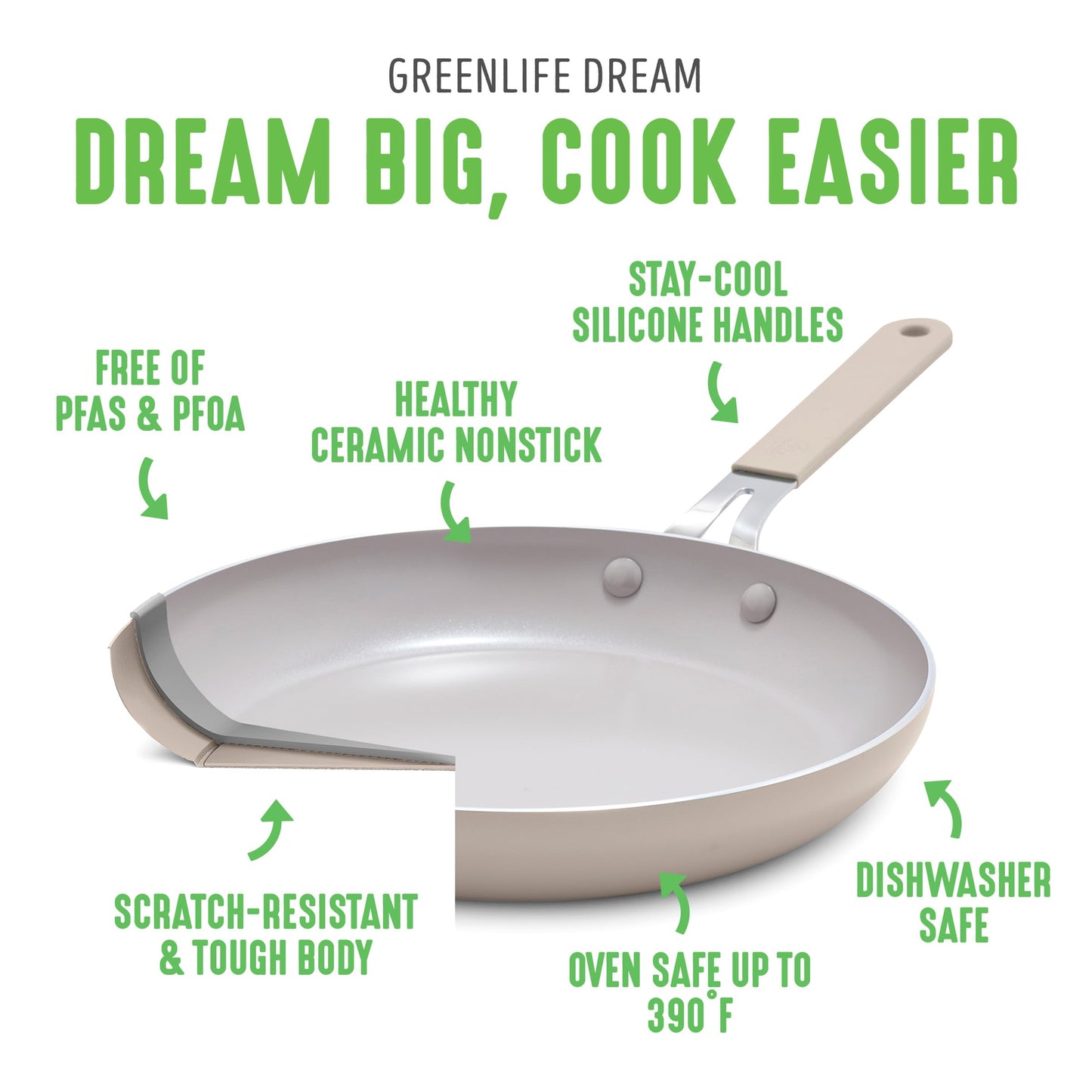 8” & 10” 2 Piece Nonstick Ceramic Frying Pan Set