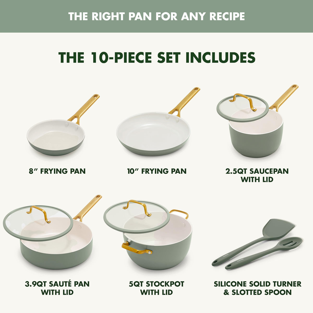 Nonstick Reserve Pro 10 Piece Cookware Set