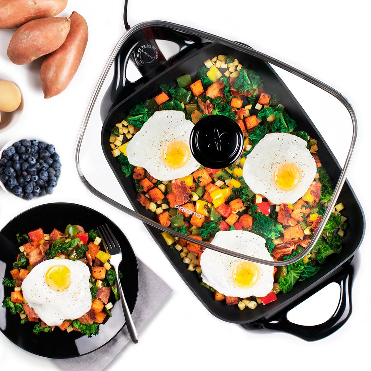 06852 16 Inch Electric Skillet with Glass Cover