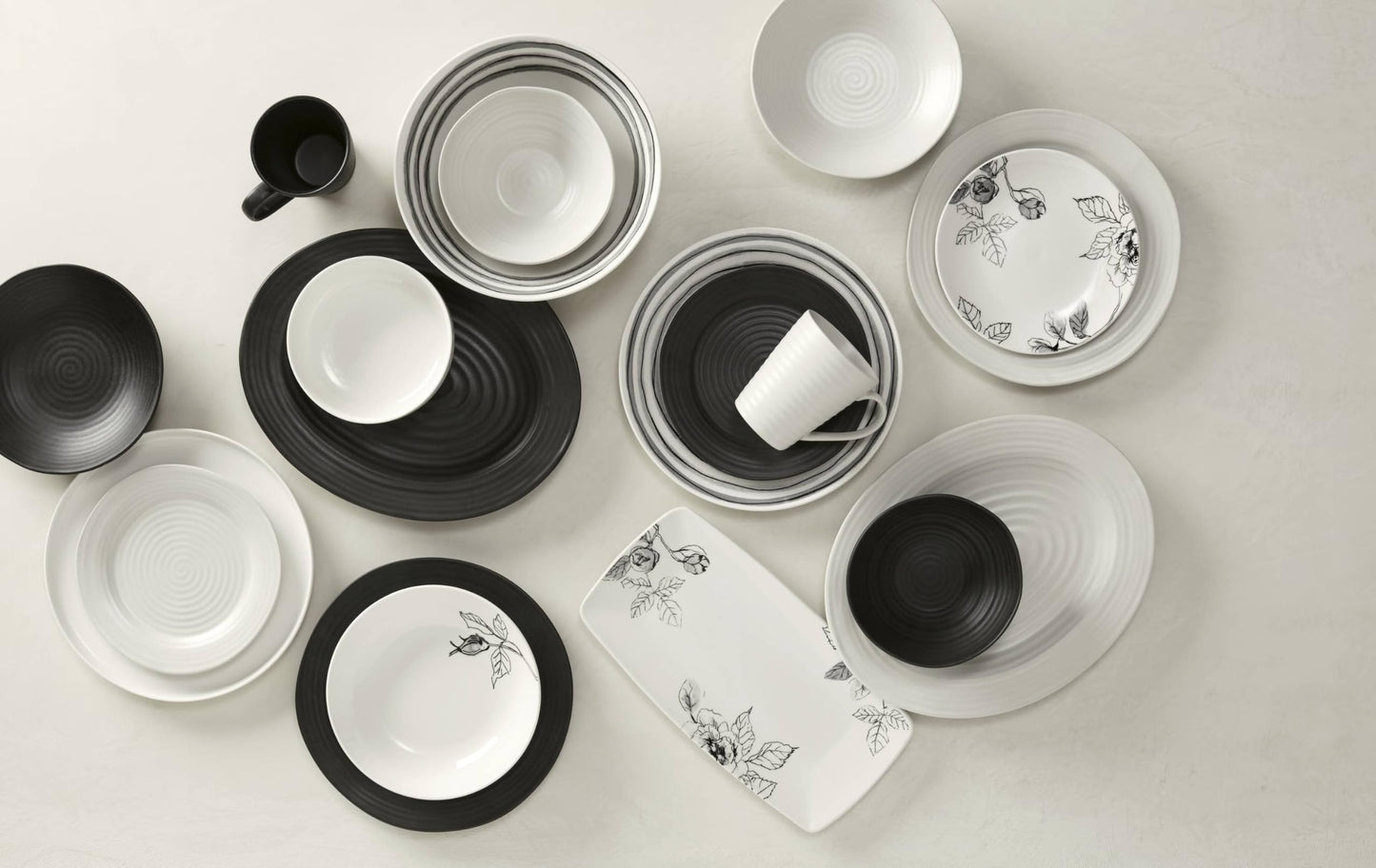 Black Ridge Piece Dinnerware Set (12 Count)
