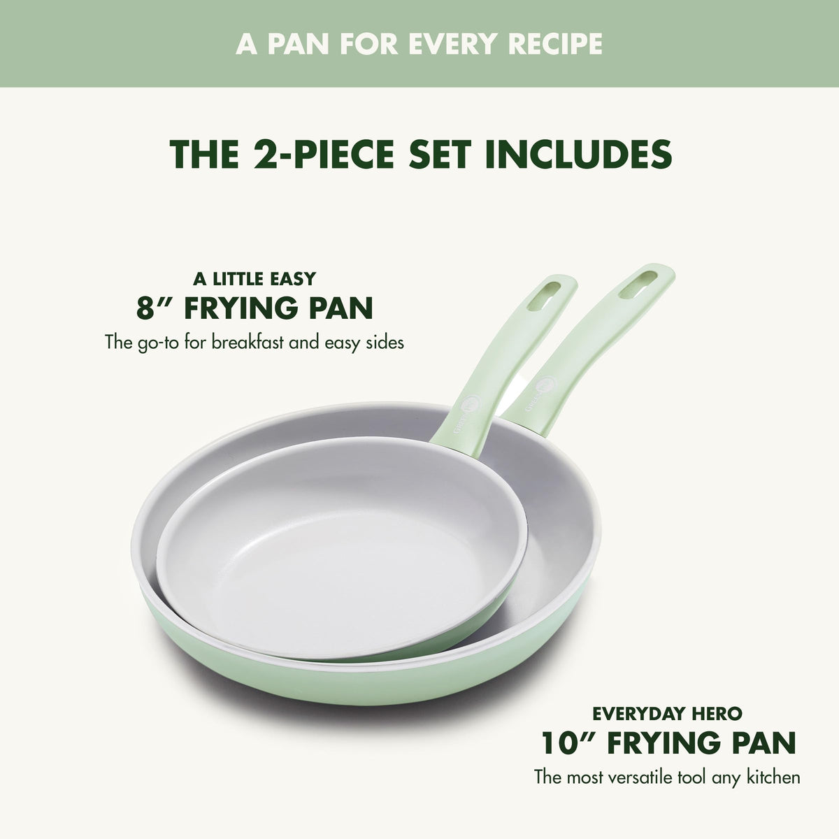 Dover 8” & 10” 2 Piece Frying Pan Skillet Set