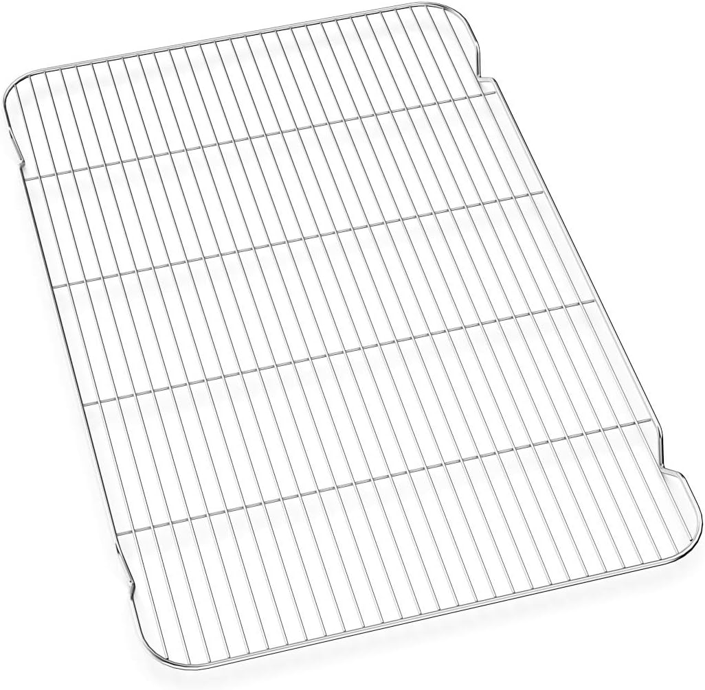 Large Set Baking Sheet and Cooling Rack Set, Bastwe 24L x 16W x 1H inch Professional Bakeware, Healthy & Nontoxic & Rustproof & Easy Clean - Culinary Roots