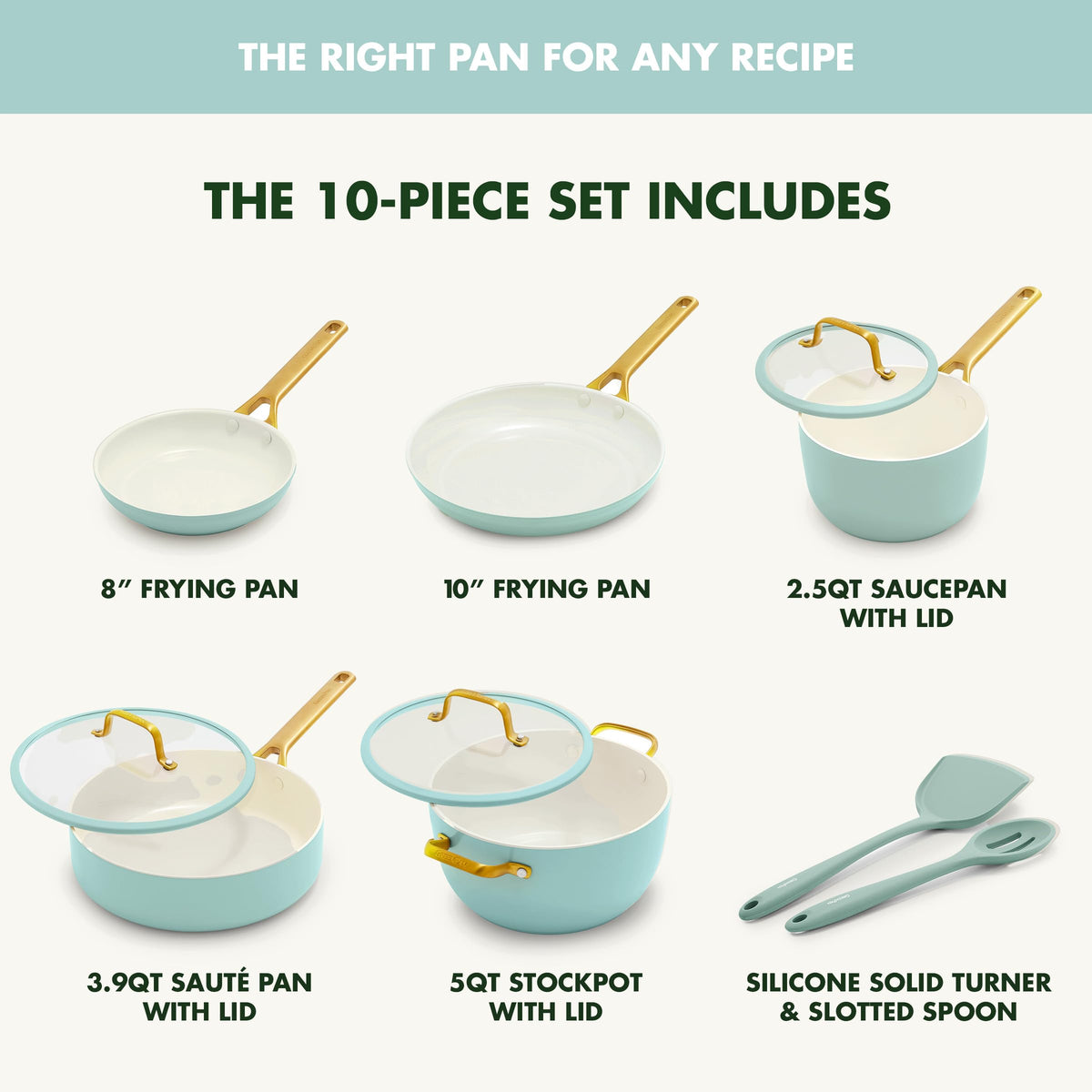 Nonstick Reserve Pro 10 Piece Cookware Set