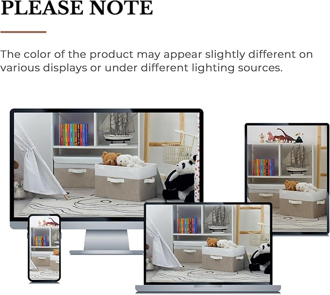 GRANNY SAYS Storage Bins with Lids, Decorative Storage Boxes, Clothes Stoarge Bins, Shelf Baskets, Closet Storage Bins for Clothing, Collapsible Storage and Organization, 2-Pack