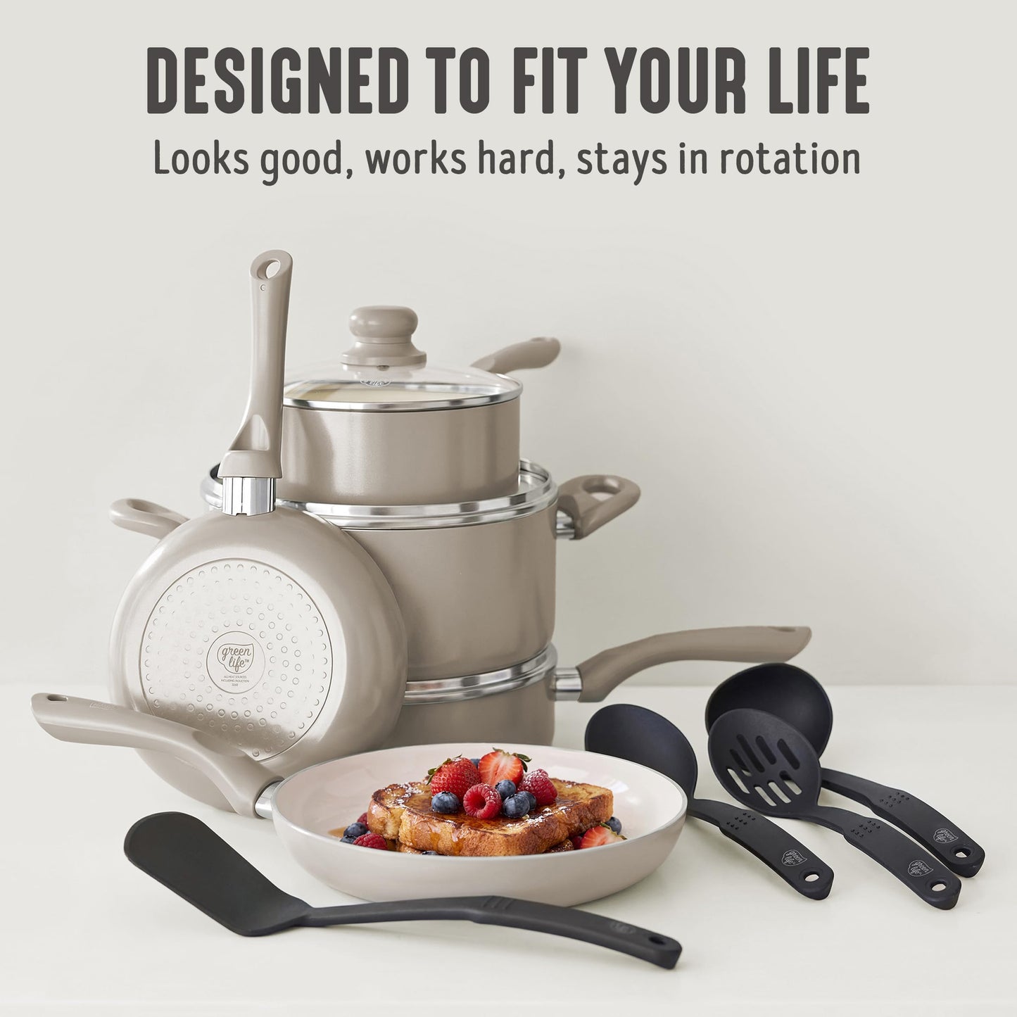 16pc Ceramic Nonstick Pots & Pans Cookware Set