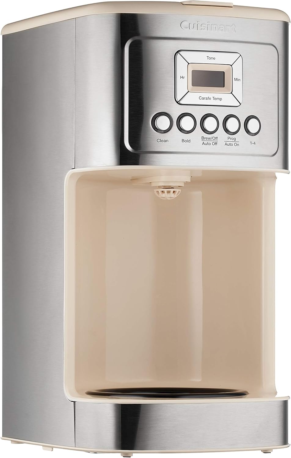 Cuisinart Coffee Maker, 14-Cup Glass Carafe, Fully Automatic for Brew Strength Control & 1-4 Cup Setting, Stainless Steel, DCC-3200CRM, Cream.