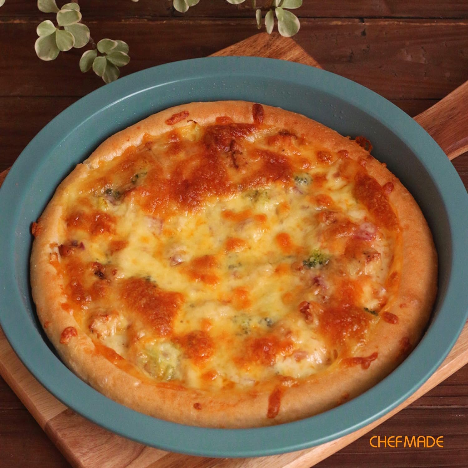 CHEFMADE Round Cake Pan, 9-Inch Non-Stick Pizza Pan and Pie Bakeware for Oven Baking (Green) - Culinary Roots