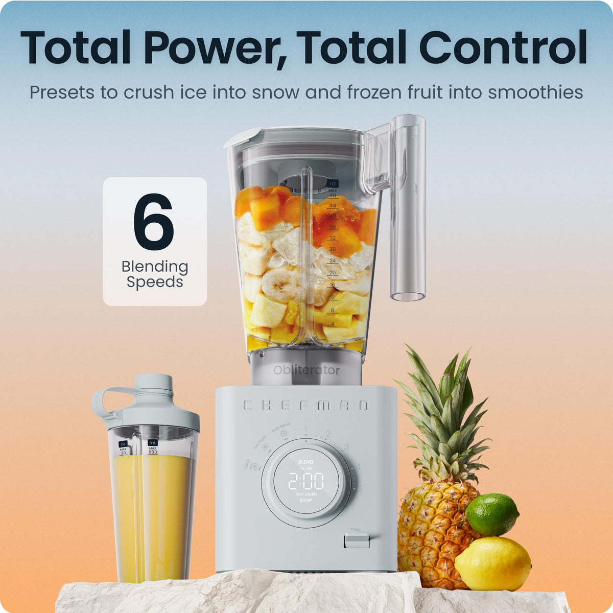 Obliterator 48 oz Countertop Blender for Smoothies