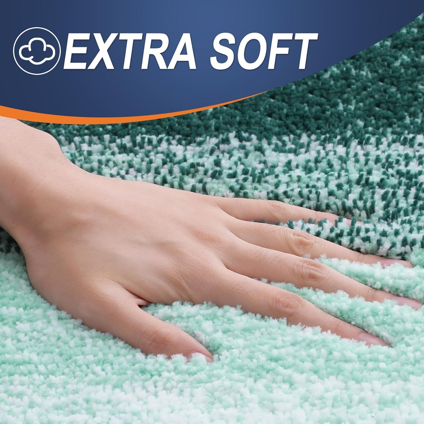 OLANLY Bathroom Runner Rugs 59x17, Extra Soft Absorbent Microfiber Bath Rugs, Rubber Backing, Quick Dry, Washable Bath Mats for Bathroom Floor, Tub and Shower, Home Decor Accessories, Blackish Green