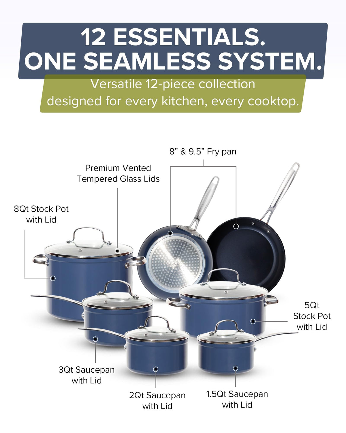 Healthy G11 Pots and Pans Set Non Stick