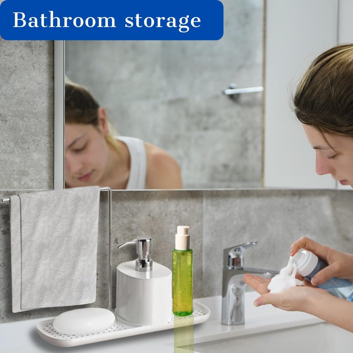 Kitchen Soap Dispenser Set with Sink Caddy