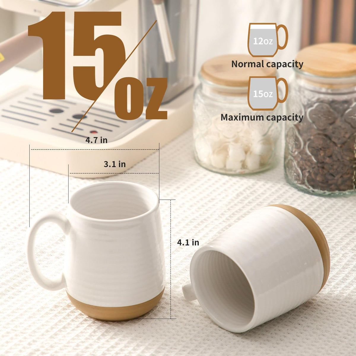 Coffee Mugs Set of 4 (4 Count)