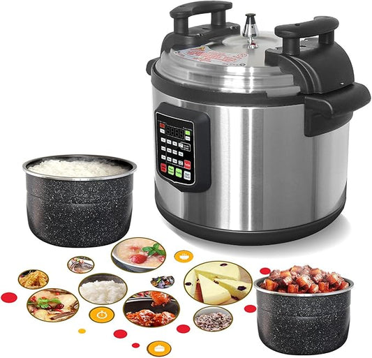 Kolice Commercial Electric 15L Pressure Cooker, 220 Volts Multi Cooker Pressue Canner With Non-stick Inner Pot, 15L (16 QT), 2000W,For Hotel Restaurant Kitchen and only for 220V (NOT 110V)