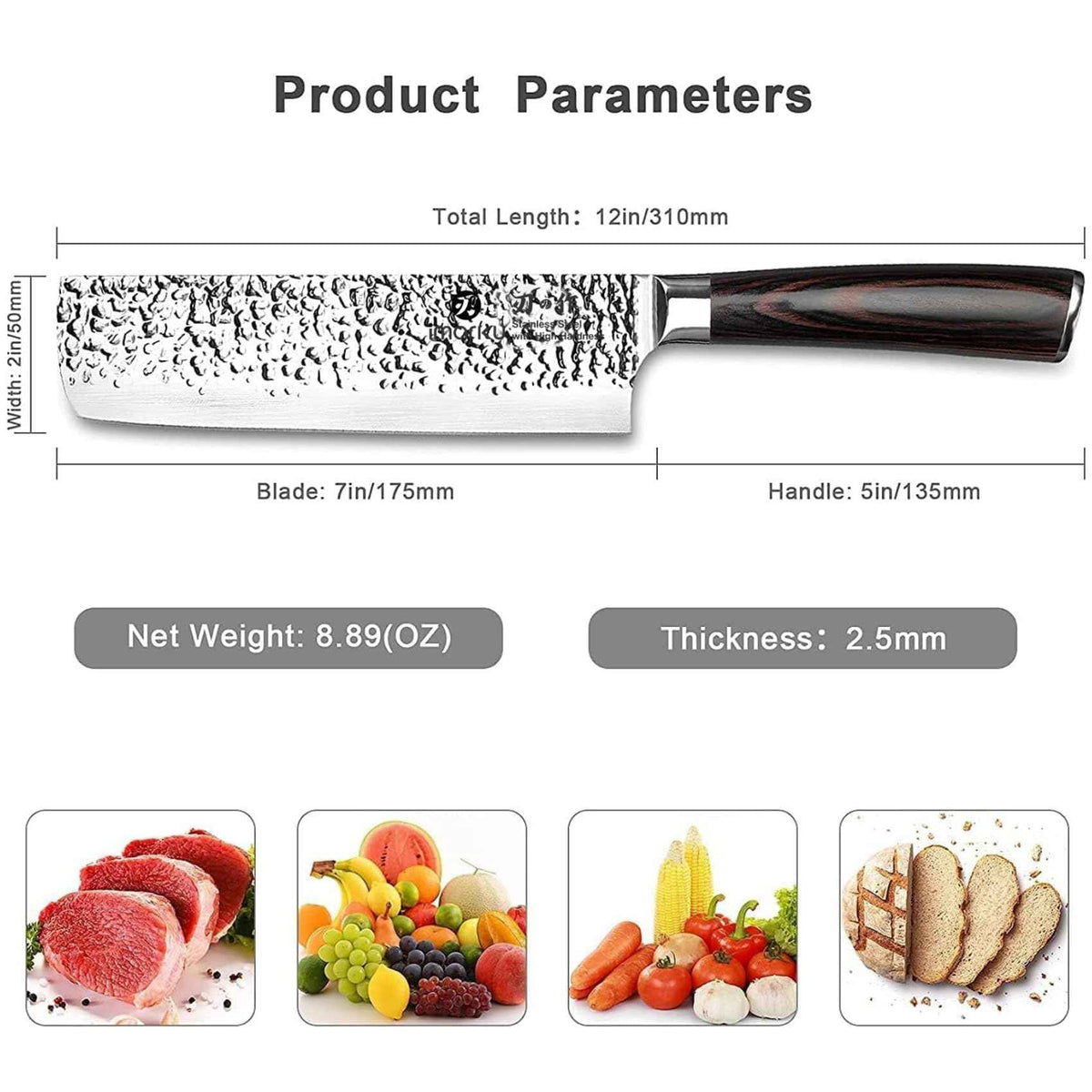 Nakiri Knife 7 Inch