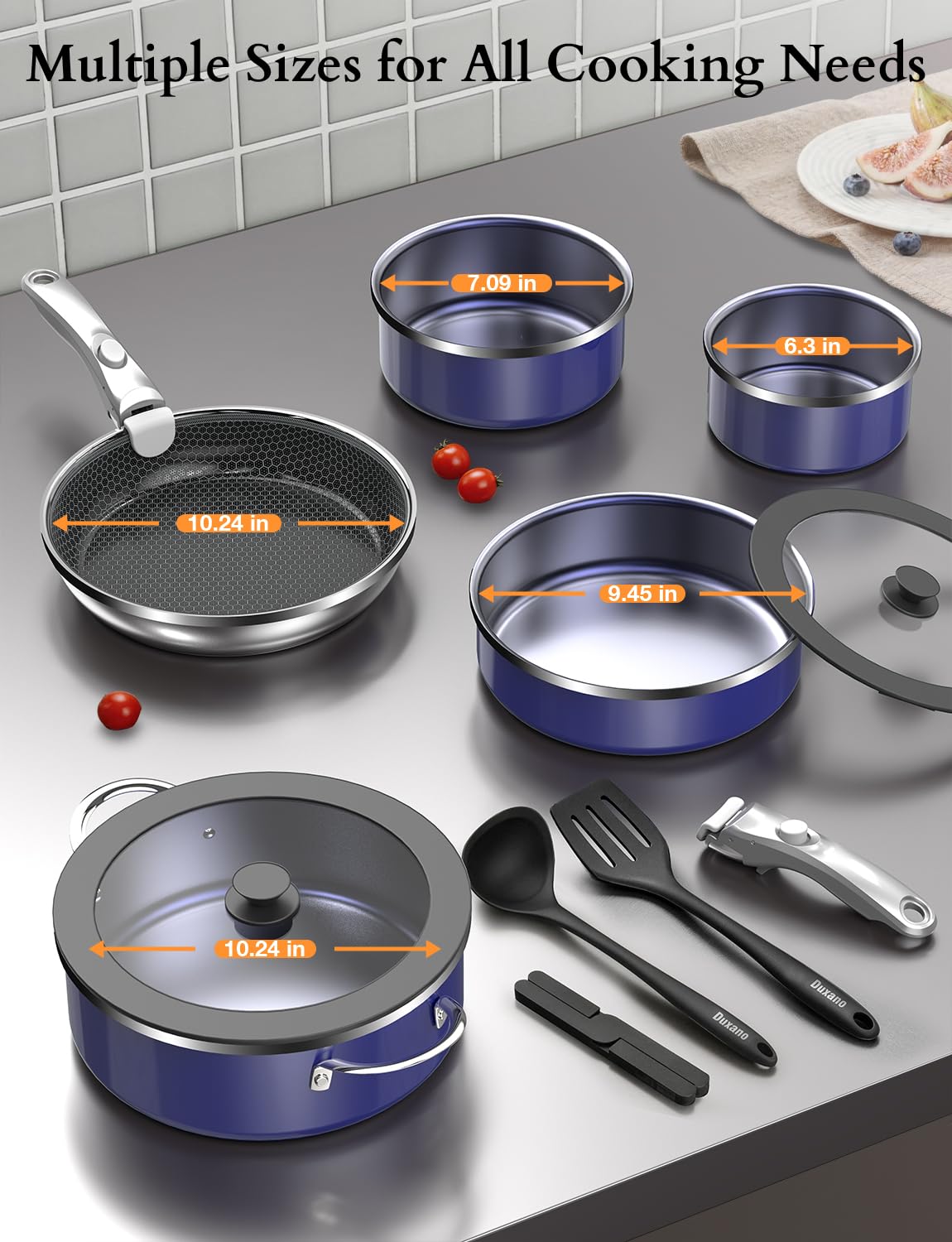 Ceramic Pots and Pans Set Non Stick