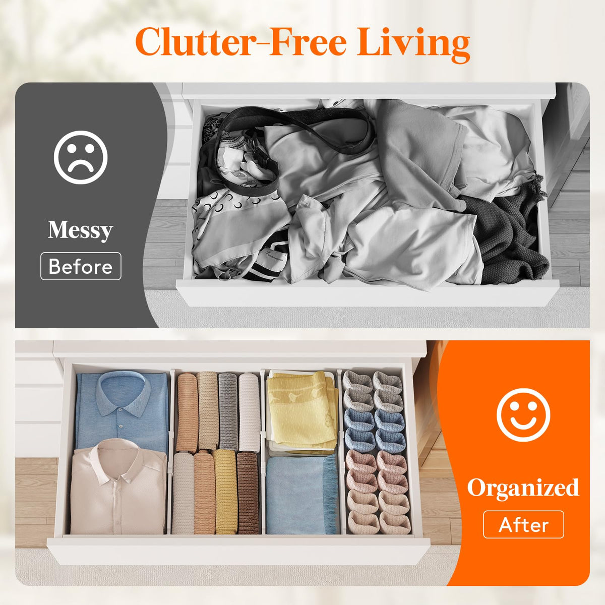 9 Pack 4" High Drawer Dividers (9 Count)